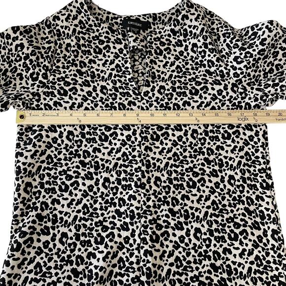 Karen Kane Cheetah Print Dress Size Small S Sheath Dress Animal Print V Neck - Picture 7 of 8